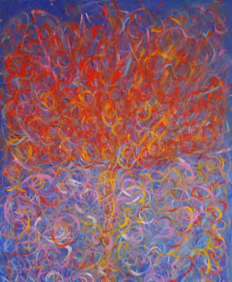 Tree of fire Acrylic Canvas Landscaping