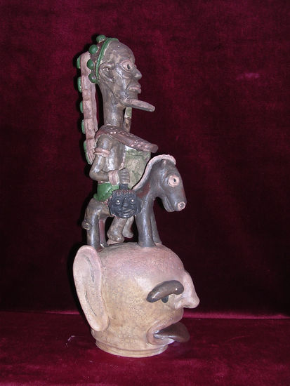 Máscara baile africana Pottery Figurative