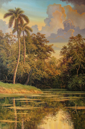 Orillas cercanas Oil Canvas Landscaping