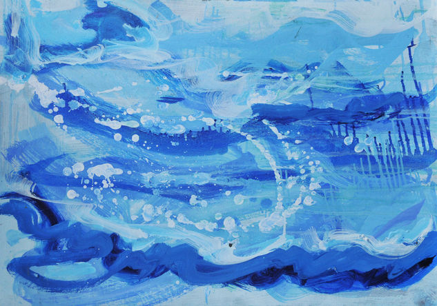 El agua me lo está enseñando Oil Others Marine Painting