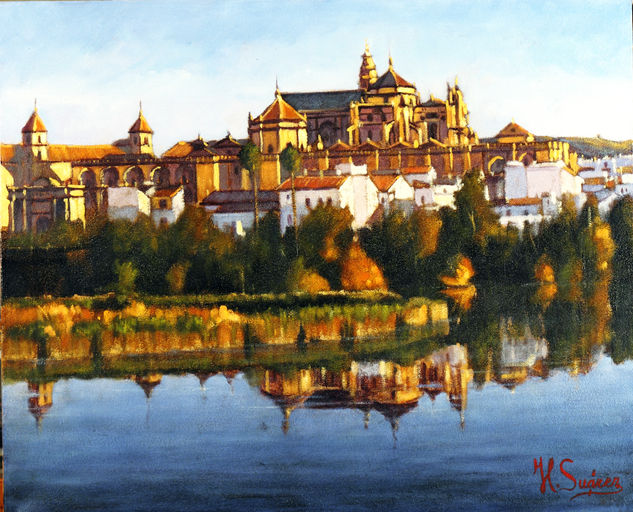 CORDOBA - DESDE EL RIO Óleo Lienzo Paisaje