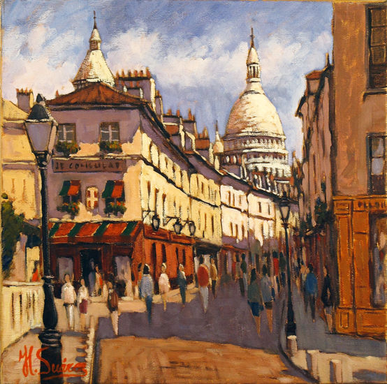 PARIS- MONMARTRE Oil Canvas Landscaping