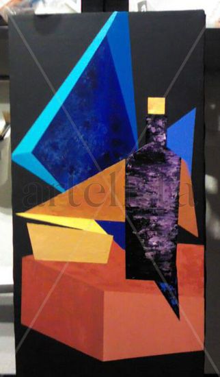 Abstract Wine (Vino Abstracto) Acrylic Canvas Still Life Paintings