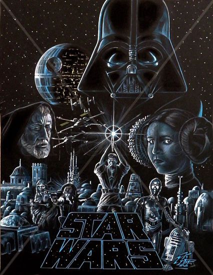 STAR WARS by David Falagán (1977-2012) Pastel Card Portrait