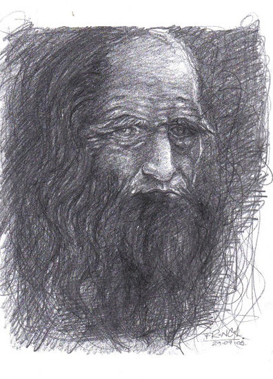 Leo Portrait - Estudio sobre retrato anònimo de Leonardo da Vinci Pencil