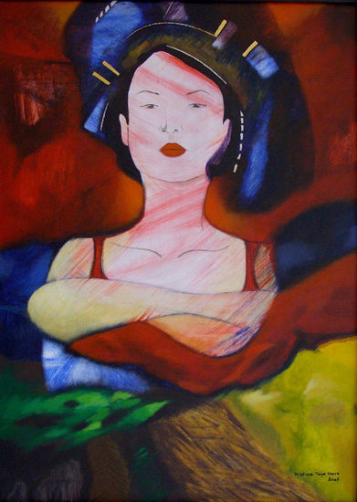 Altivez de la femineidad Mixed media Canvas Portrait