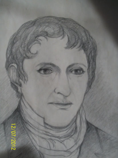 "MANUEL BELGRANO" Pencil (Black) Card Portrait