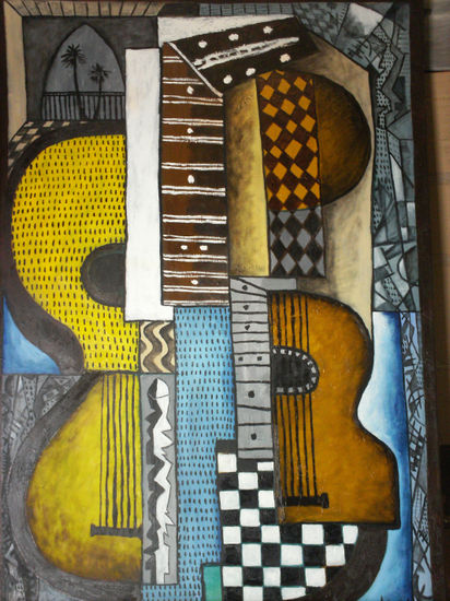 la guitarra Oil Canvas Others