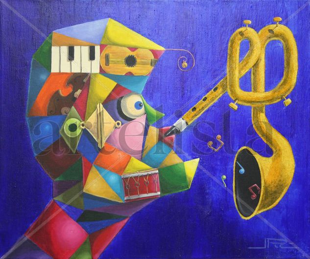 Musicaire Acrylic Canvas Figure Painting