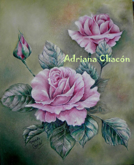 Rosas Oil Canvas Floral Painting