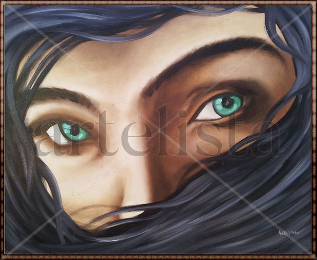 yara ojos color de los pozos Oil Canvas Nude Paintings