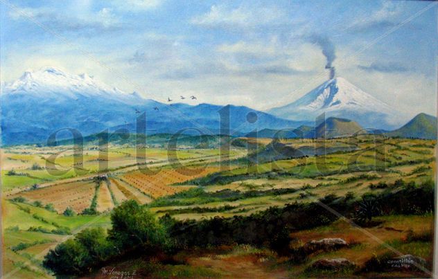 IZTACCIHUATL Y POPOCATEPETL DESDE COCOCTITLAN