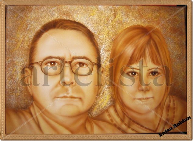 Familia Bonillo Acrylic Canvas Figure Painting