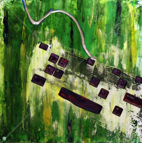 Fading Keyboard (Teclado) Mixed media Canvas Others