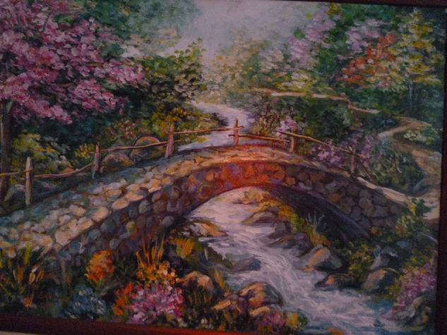 El Puente Acrylic Canvas Landscaping