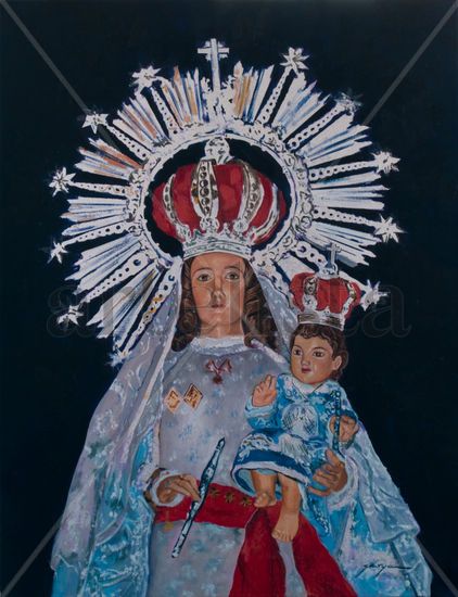 Virgen de BUTARQUE Óleo Lienzo Figura