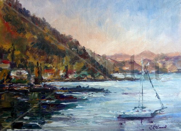 Montenegro. Bahía de Kotor. Oil Panel Landscaping