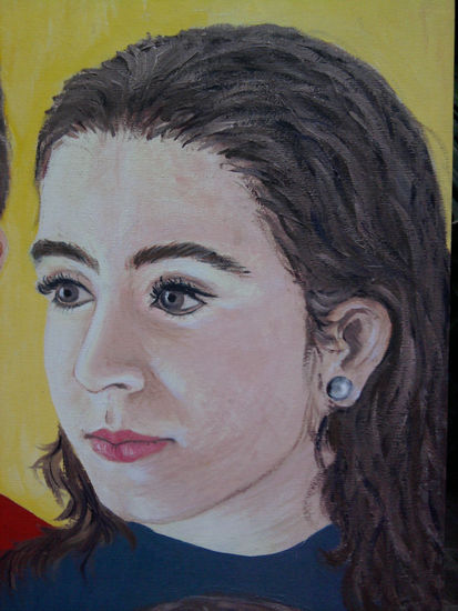 HIJOS I Oil Textile Portrait