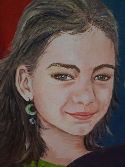 HIJOS III Oil Textile Portrait