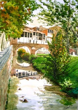 VIC  Puente viejo. Watercolour Paper Landscaping