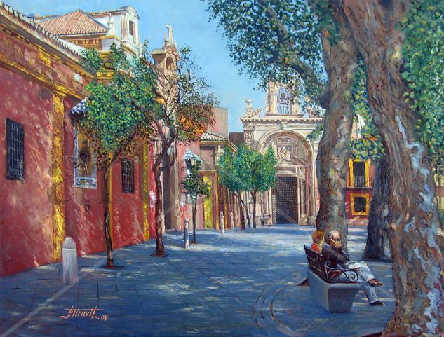 PLAZA DE SAN LORENZO Oil Canvas Landscaping