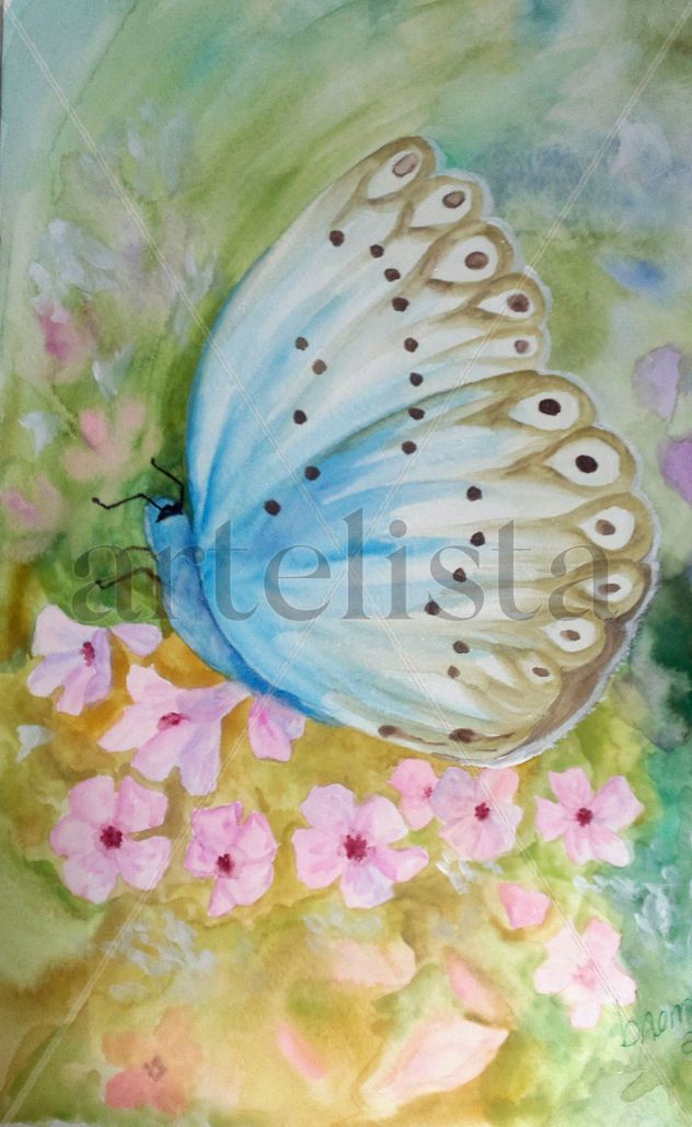 Vuelo sobre flores