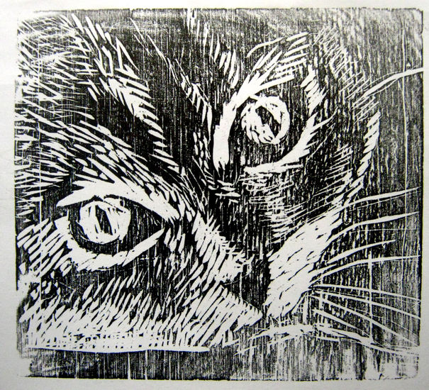 Gato Woodcut