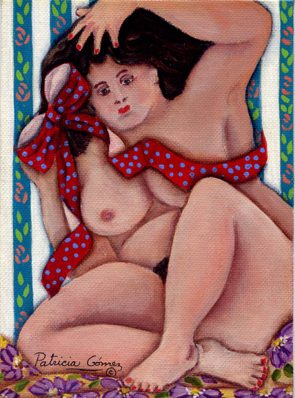 Lady combing her hair