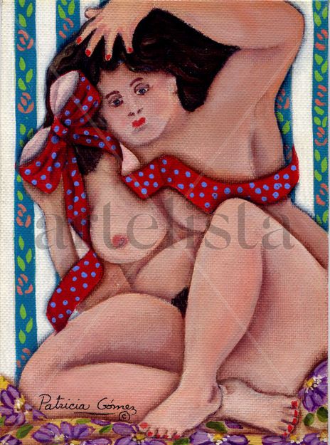 Lady combing her hair