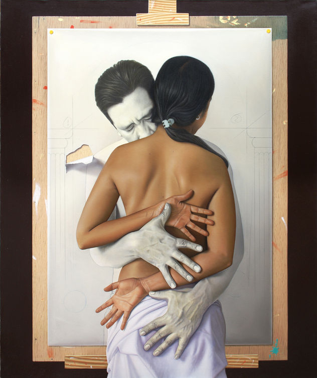 El dibujo y la modelo