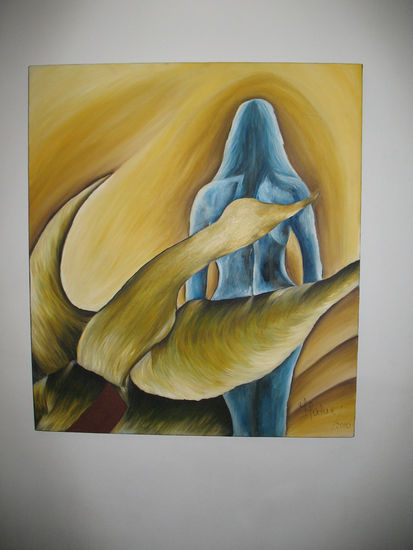 La mirada del mas allá Oil Canvas Figure Painting