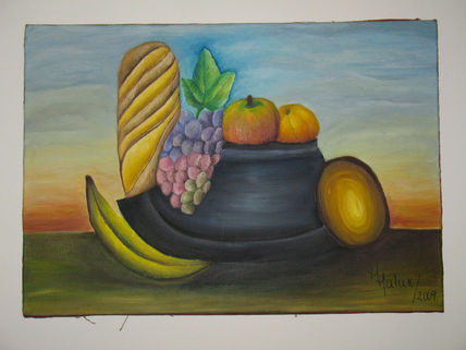 Un bodegon de frutas