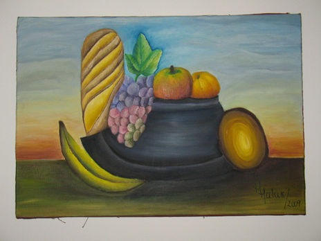 Un bodegon de frutas