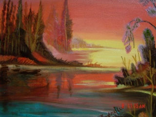 ATARDECER Oil Canvas Landscaping