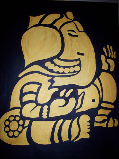 Elefante de la abundancia Acrylic Canvas Figure Painting