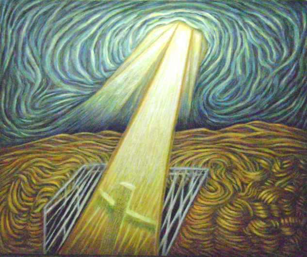 ''INTO MY EYES''  (TRIBUTE  TO  VAN GOGH ) Óleo Lienzo Paisaje