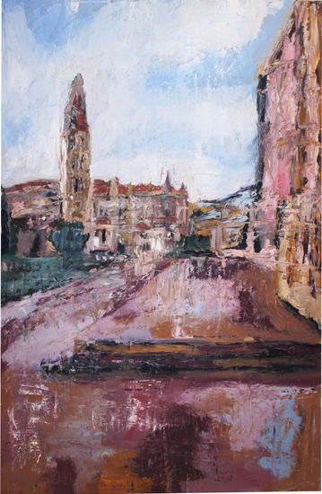 Plaza de Portugalete, Valladolid Oil Panel Landscaping