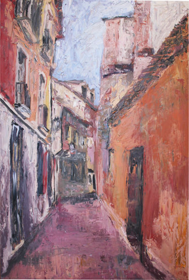 Calle Fray Luis de Granada, Valladolid Oil Panel Landscaping