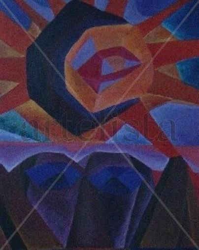 el eclipse Acrylic Canvas Landscaping