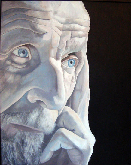 La vejez nos hace pensar Oil Canvas Portrait