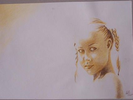 Niña con trenzas
