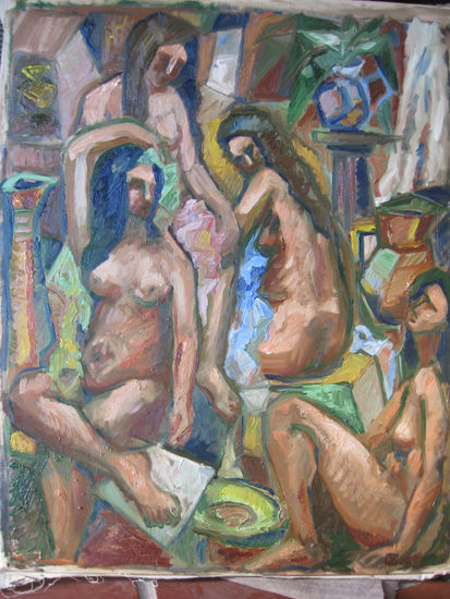 bañistas Oil Canvas Others