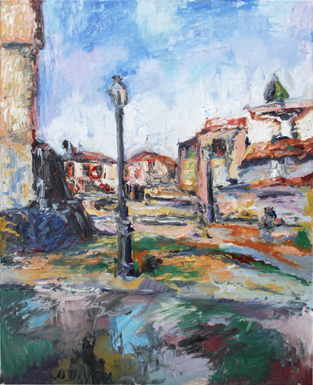 Plaza de la Villa, Arévalo Oil Canvas Landscaping