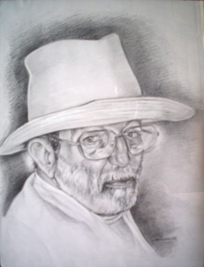 Raúl Corrales Óleo Cartulina Retrato