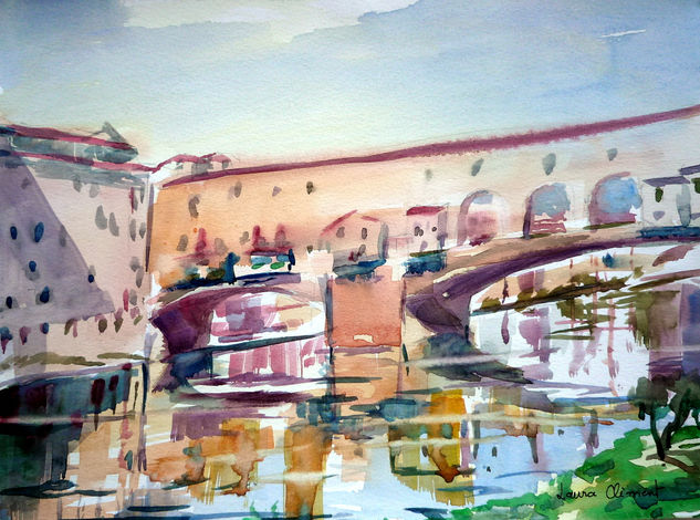 Firenze. Ponte Vecchio Watercolour Paper Landscaping