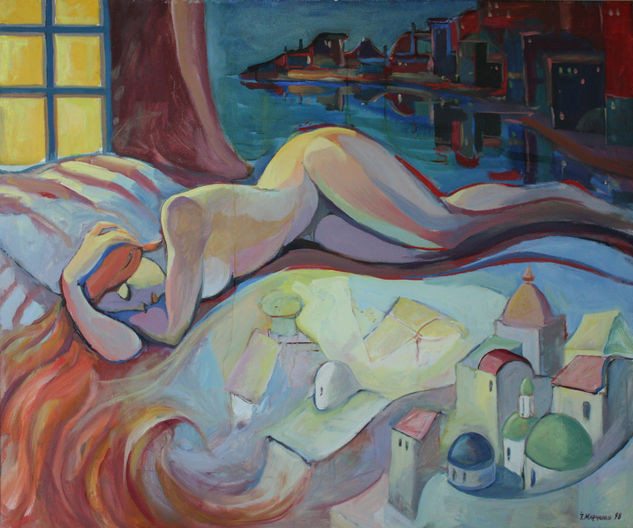 Sleepy Oil Canvas Nude Paintings