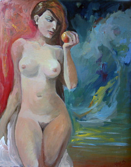 Eve Acrylic Card Nude Paintings