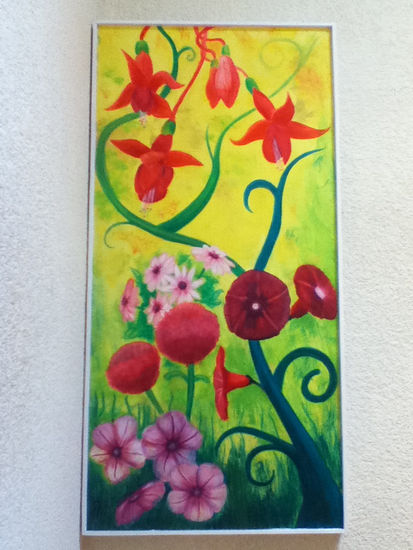 tributo Watercolour Panel Floral Painting