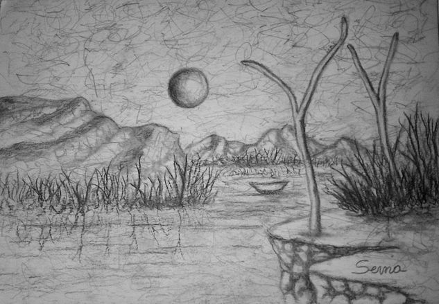 boceto para paisaje Carboncillo