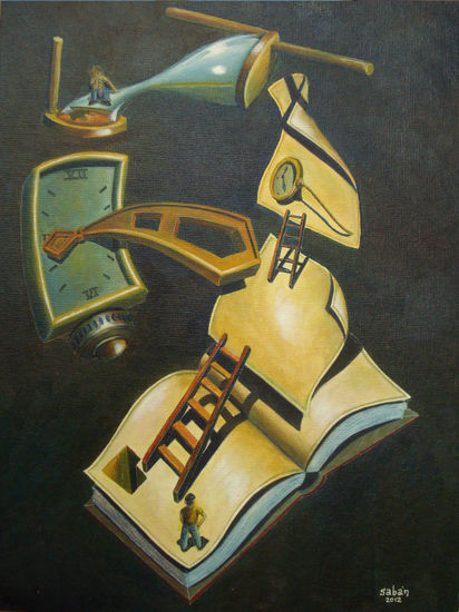 Saban Arte  -  hermanosaban - Saban pinturas - Guatemala - Vuela Tiempo Vuela Oil Canvas Others